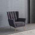 thumbnail image 2 of Alessandra French Boucle Fabric Upholstered Lounge Chair Dark Gray, 2 of 6