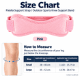 thumbnail image 3 of Patella Tendon Knee Straps,Knee Brace for Women & Men with Extra Straps,Patella Bands for Pain Relief, Osgood Schlatter,Jumper’s Knee,Tendonitis, Running, Basketball,Pink,L, 3 of 5