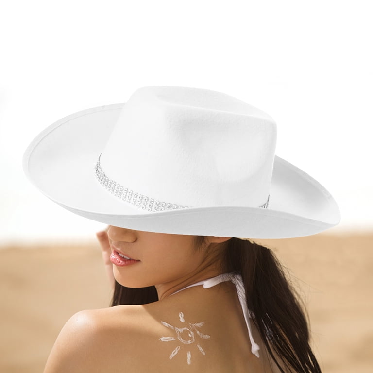 Women\'s Western Cowboy Hat Rhinestone Wide Brim Cowgirl Accessory Abbraccia Cowboy Hat Cowgirl Hat Rhinestone Wide Brim Cap  main image 2