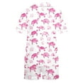 thumbnail image 4 of Ruimatai Women Casual Pajama Set Short Sleeve Blouse Short Pants Sleepwear Loose Comfortable Turtle Print Polyester Lounge Outfit, 4 of 5