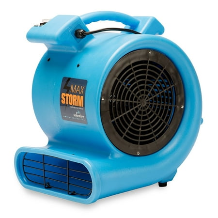 Max Storm 1/2 HP Durable Lightweight Air Mover Carpet Dryer Blower Floor Fan for Pro Janitorial,