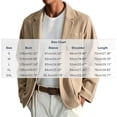 thumbnail image 3 of Men Wool Blazer Notched Lapel Single Breasted 2 Button Closure Coat Long Sleeve Business Casual Fall Winter Jacket with Pockets, 3 of 6