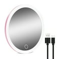 thumbnail image 1 of Visland 20X Magnifying Mirror with 3-Color LED Light Suction Cup Dimmable USB Rechargeable Portable Travel Handheld Men Women Makeup Vanity Mirror, 1 of 8