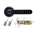 thumbnail image 1 of Serrure de Porte, Serrure Biométrique Intelligente à Empreinte Digitale avec Télécommande Compatible Bluetooth et Application Tuya pour Porte Intérieure en Bois et Métal, Facile à Installer, 1 of 7