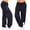 Navy, variant on Pitauce Sweatpants for Women Winter Wide Leg Yoga Pants Solid Color Lace-Up Casual Pents Sports Loose Long Pants Womens Joggers with Pockets