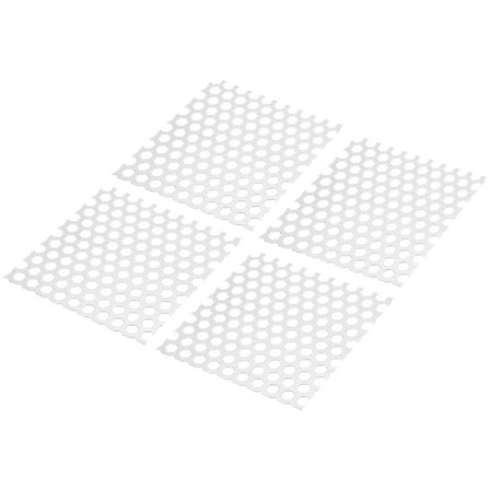 Uxcell 5.91" L x 5.91" W Perforated Metal Sheets, 4pcs 20Ga 3/8" Hole Aluminum Alloy