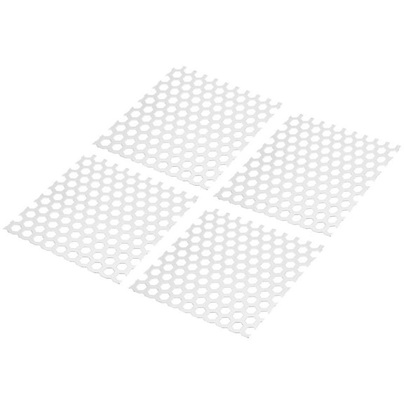 Uxcell 5.91" L x 5.91" W Perforated Metal Sheets, 4pcs 20Ga 3/8" Hole Aluminum Alloy