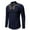 002 Navy, variant on Men's Western Cowboy Fringe Shirt Long Sleeve Rose Embroidery Slim Fit Shirts Button Down Turndown Collar Shirt