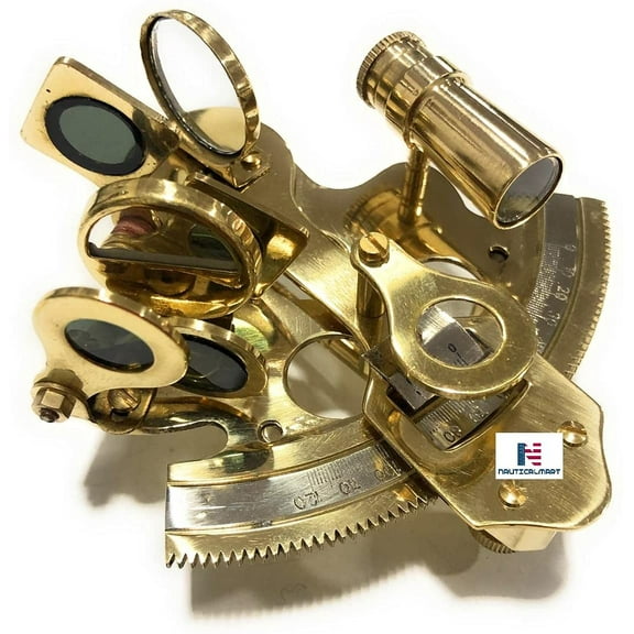 3" Captain Brass Sextant Nautical Collection Marine Gift (Grey Case)