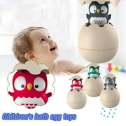 Poatren Baby Bath Toy Cute Squirting Owl Eggs Kids Baby Shower Eco Bathtub Toys Bathing