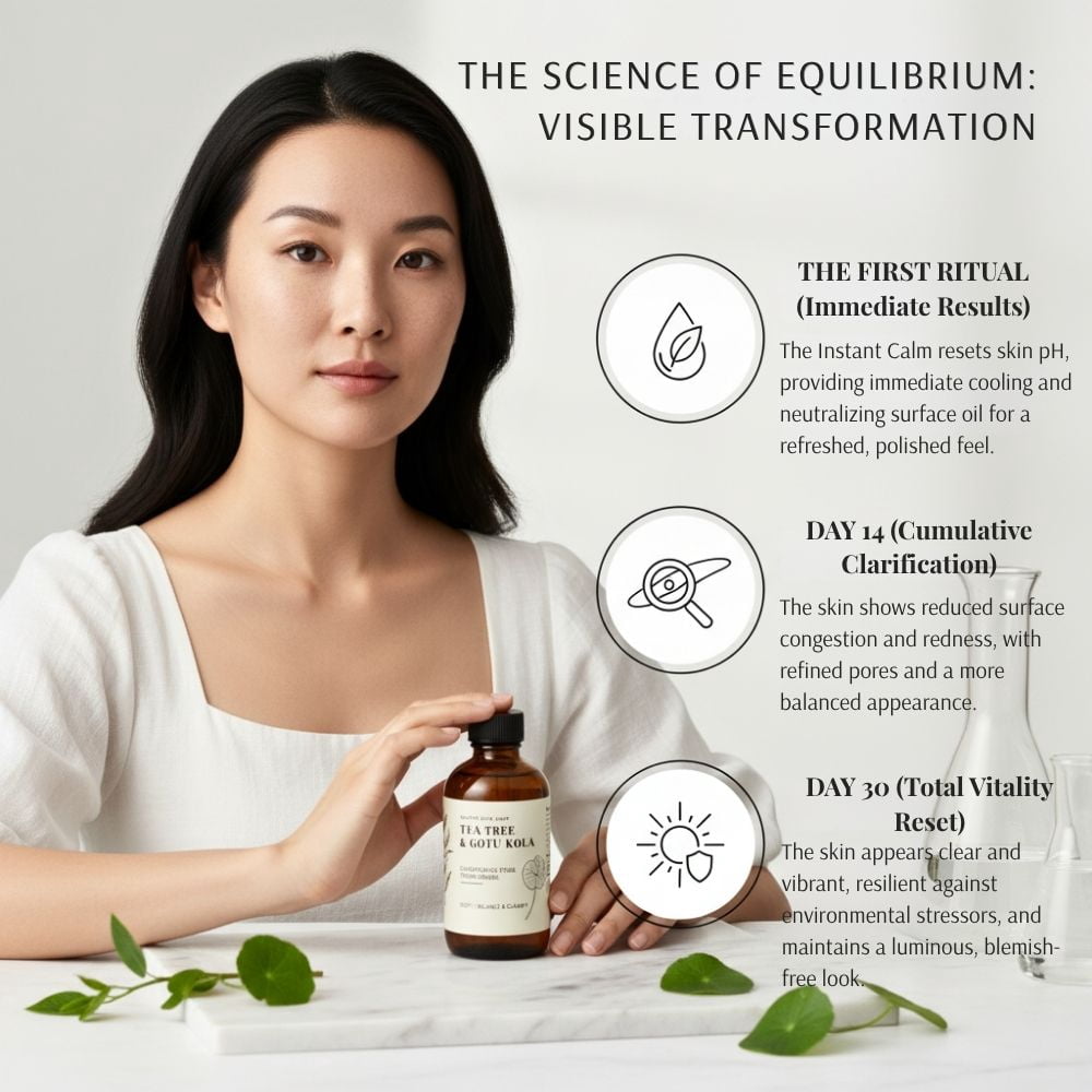 Nature Skin Shop Tea Tree & Cica Clarifying Toner, Visibly Refines Pores & Soothes Blemish-Prone Skin, with Gotu Kola, 4 Ounces