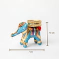 thumbnail image 5 of Bulk Elephant Tea Light Holder for Diya Diwali Decor | Goddess Ganesh Chaturthi| Decorative Candle Holder India Festivals, Diwali, Wedding, House Warming, Pooja | 2.7x2.7x3.9 Inch (Pack of 2), 5 of 5