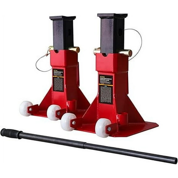 BIG RED 22 Ton Heavy Duty Steel Jack Stands for Trucks and SUVs