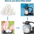 thumbnail image 2 of Bolas de filtro para piscina 200 g, bolas de filtro reutilizables, bolas de filtración(blanco), 2 of 5