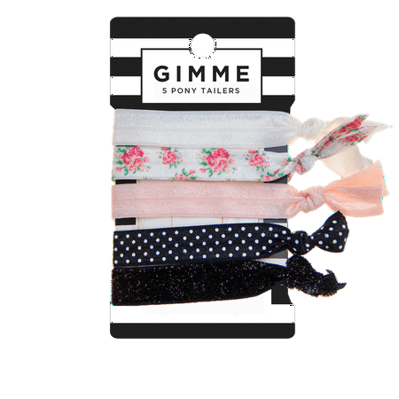 Gimme Ivory Black Hair Tie Set 5 Count Walmart Com