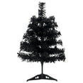 thumbnail image 3 of Vikakiooze Halloween Black Artificial Christmas Tree, Snow Flocked Christmas Tree Hinged Artificial Pines Tree, Branch Tips Easy to Instal, Mini Christmas Tree Christmas Decorations, 3 of 9