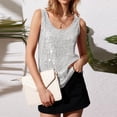 thumbnail image 7 of Tank Tops For Women Summer Fashion Sequin Tops Neck Sequin Sleeveless Tanks Tops Blouses Camisole Tops For Women, 7 of 7