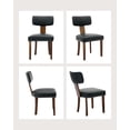 thumbnail image 5 of Dining Chairs Set of 2, Modern Leather Upholstered Kitchen Chairs with Hardwood Frame, 265lbs Weight Capacity, Easy Clean, Ergonomic Curved Backrest, 5 of 9