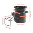 thumbnail image 6 of VEVOR Camping Rocket Stove, Wood Burning Portable Rocket Stove with Carrying Bag for Backpacking, SPCC Steel, Double Door, Burn Twigs, Sticks or Charcoals for Outdoor Cooking, Backyard, Camp Cooking, 6 of 9