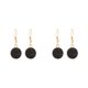 thumbnail image 2 of Qarigey 1 par de pendientes colgantes Drusy, colgante , accesorios de joyería multicolor, decoraciones para mujer, pendientes de aleación Negro 2Conjunto, 2 of 6