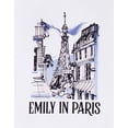thumbnail image 2 of Emily In Paris Womens White Short Sleeved T-Shirt, 2 of 5