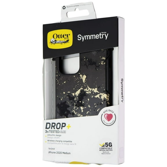 OtterBox Symmetry Case for Apple iPhone 12 & iPhone 12 Pro - Enigma (Black/Gold)