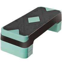 SuperDeal 27" Adjustable PP Aerobic Stepper Workout Fitness Cardio Exercise Platform Trainer w/4 Risers, Green