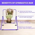 thumbnail image 6 of Expandable Gymnastics Bar for Kids - Height Adjustable Junior Training Bar for Home, Folding Gymnastic Horizontal Bars Equipment Purple, 6 of 8