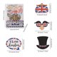 thumbnail image 2 of 20 piezas de accesorios para fotos para decoraciones de fiestas nacionales británicas, Jubileo de Platino, bandera del Reino Unido, accesorios para fotomatón, suministros para fiestas patrióticas, 2 of 9