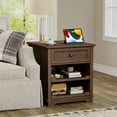 thumbnail image 3 of FAGAGA Large Nightstands with Charging Station, End Table with Drawers, Square Storage Table with 2 Open Mind Drawers & Adjustable Storage Shelf for Living Room, Study Room | Cherry, 3 of 10