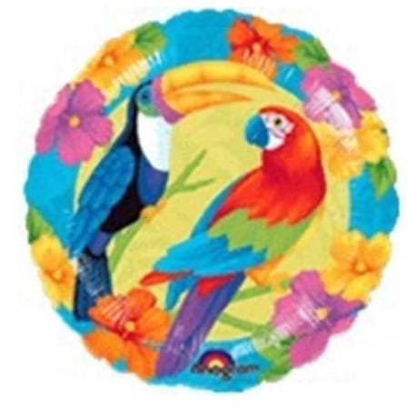 18" TOUCAN AND PARROT Balloon  Party Supplies Decorations Foil Mylar Balloon