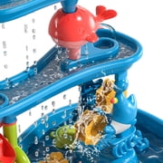 Dinosaur Planet Kids Sand Water Table for Toddlers, 3-Tier Water Play Table Toy for Toddlers Kids, Activity Sensory Tables Outside Beach Snow Toys for Toddler Boys Girls Age 1-3-5 Gift(Random Color)