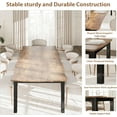 thumbnail image 3 of IDEALHOUSE 1.8m Vintage Dining Table, Long Rectangular, Waterproof, Scratch-Resistant, Metal Frame, Thick MDF, Seats 6-8, Modern Minimalist, Retro Wave Edge, Easy Assembly, For Dining Room, 3 of 7