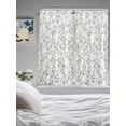 thumbnail image 3 of Watercolor Floral Bathroom Window Curtain, Spring Botanical Flowers Tree Branches Light Filtering Coffee Kitchen Curtains, Bedroom Living Room Curtains 2 Panel 84"x63", 3 of 6