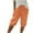Orange AF, variant on AKAFMK Linen Shorts for Women Knee Length Bermuda Shorts Drawstring Elastic Waist Summer Casual Gym Shorts with Pockets