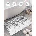 thumbnail image 5 of Shag Bath Rugs Gray Eucalyptus Leaves Watercolor Leaf Plush Soft Fluffy Doormat Floor Carpet,Non-Slip Living Room Bedroom Kitchen Entryway Door Mats Country Botanical, 5 of 6