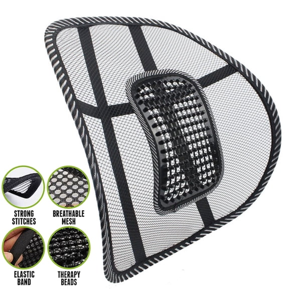 HomeLife Car Back Seat Cushion with Massage Nail, Spring Cushion Waist Support Back Cushion Breathable Backrest Cushion Mesh Grill Chair Back Pad