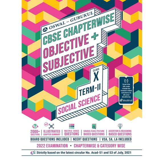 Social Science Chapterwise Objective Subjective for CBSE Class 10 Term 2 Exam, (Paperback)