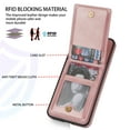 thumbnail image 4 of Feishell Wallet Case for Samsung S22, [RFID Blocking] Credit Card Holder Back Magnetic Buckle Luxury Premium PU Leather Purse Flip Kickstand Shockproof Cover for Samsung Galaxy S22, Rosegold, 4 of 8