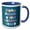 Blue/White, variant on 3drose, Bloom Outside Your Comfort Zone Aesthetic Quotes, 11oz Two-tone Blue Mug