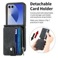 thumbnail image 5 of Dteck for Samsung Galaxy Z Flip 7 Case with Detachable Wallet Card Holder, Zipper Pocket PU Leather Removable Phone Cover for Samsung Z Flip7 2025,Black, 5 of 8
