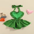 thumbnail image 3 of OUSITAID Bébé Filles Paillettes Coeur Forme Sans Manches Dos Licou Robe avec Bandeau Tenues, 3 of 6