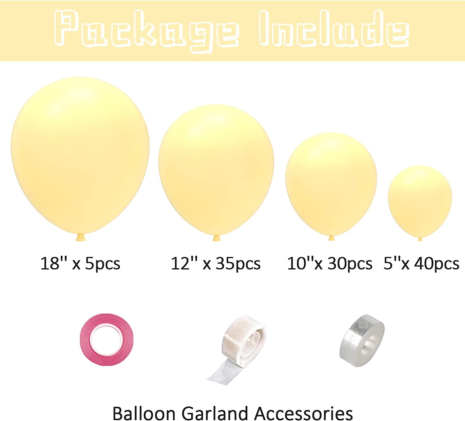 JOYYPOP Pastel Balloons 110 Pcs Pastel Balloon Garland Kit Different Sizes  5 10 12 18 Inch Pastel Rainbow Balloons for Baby Shower Wedding Party