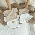 thumbnail image 4 of Dsseng&nbsp;Baby Clothing Set 2 Pcs Baby Casual Homewear Set Waffle Bear T Shirt and Shorts Suits, 4 of 5