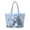 Blue Snowman Xmas Tree, variant on Merry Gothmas Quilted Tote Bag for Women Holiday Handbag Christmas Shoulder Bag Large Capacity for Daily Use, Soft Polyester Fabric, Suitable for Holiday Shopping & Outings