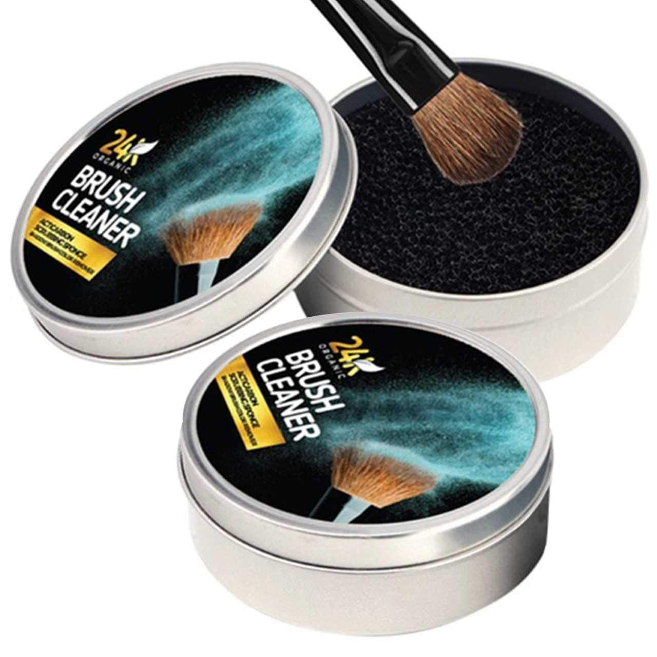 24K Organic Dry Makeup Brush Cleaner Removes Eye Shadow And Blush Color