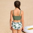 thumbnail image 4 of Tiijoy Girls' 2 Piece Swimsuits Tropical Print Bathing Suit Beachwear Swimwear, Sizes 7-18, 4 of 4