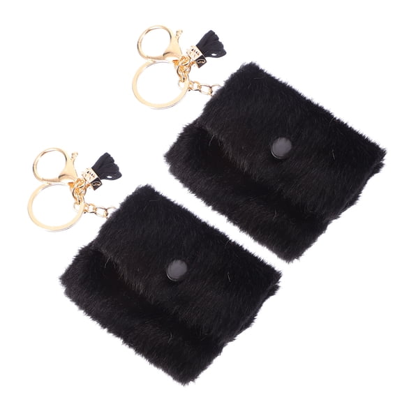 Raindrops 2pcs Mini Coin Bag Keychain Change Pouch Key Ring Pendants For Keys Accessories Durable Material All Occasions