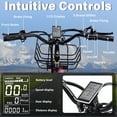 thumbnail image 3 of BROOBY Folding Electric Tricycle for Adults, 500W Motor 1000W Peak 3 Wheel Electric Bike with 48V 15Ah Removable Battery, 20" x 4.0 Fat Tires, 7-Speed Electric Trike with Front & Rear Baskets,, 3 of 11