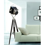 Black and Chrome Spotlight Industrial Camera Searchlight Floor Lamp Living Rooms Office & home decor
